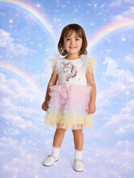 Baby Unicorn Twinkle Blue Tutu Dress