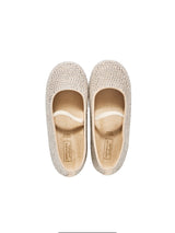 Babywalker Swarovski Crystal All Over Decorated Suede Ballerinas