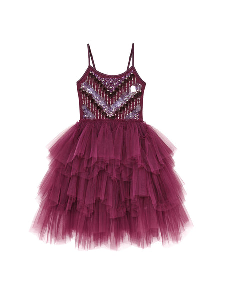 Royal Debut Tutu Dress Blackberry / 14 Years / Shell: (Knitted Fabric 100% Cotton, Net Fabric 100% Nylon) Lining: (Woven Fabric 100% cotton) Exclusive