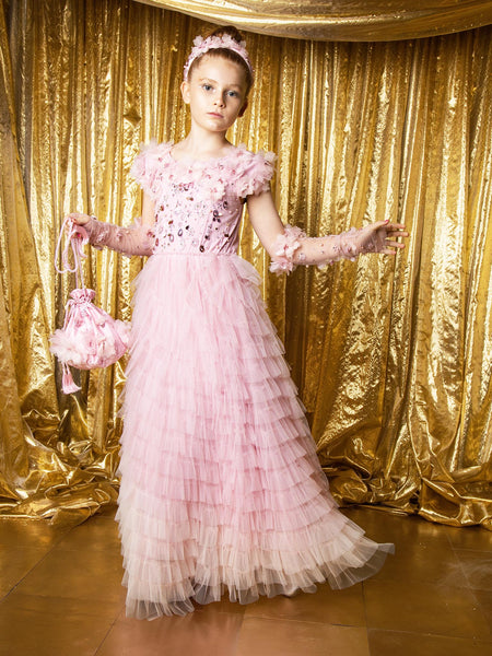 Zahra Tutu Dress Fairy Floss / 3-4 Years / Shell: (Knitted Fabric 100% Cotton, Net Fabric 100% Nylon) Lining: (Woven Fabric 100% cotton) Exclusive of