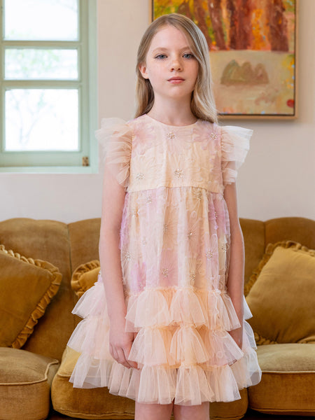 Rosé Muse floral print tulle dress　M Rosé Muse floral print tulle dressロゼミューズ floral print