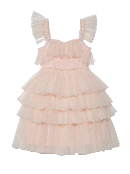 epine é tulle frill long tee Long Tulle Tiered Oversized Dress • ESTHE