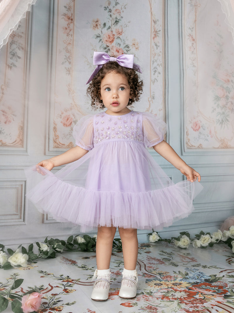 Bébé Orchid Radiance Tulle Dress