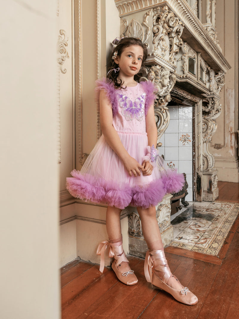 pink tutu dress Pink Petal Fairy Tutu Gown With Matching Wings
