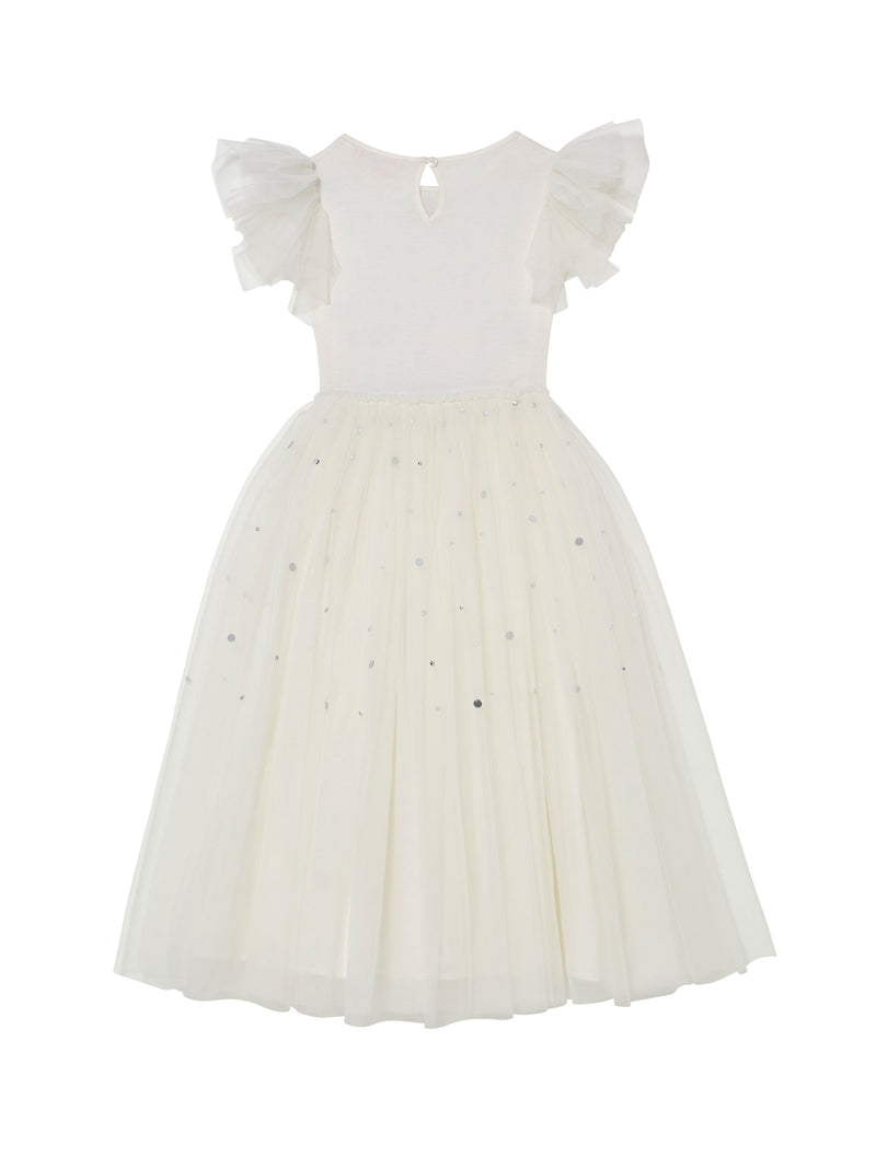 white long sleeve tutu dress flower girl dress long sleeve, Tutu girl dress, Ivory flower girl dress, Baby wedding dress, Princess flower girl dress, girl ball gown