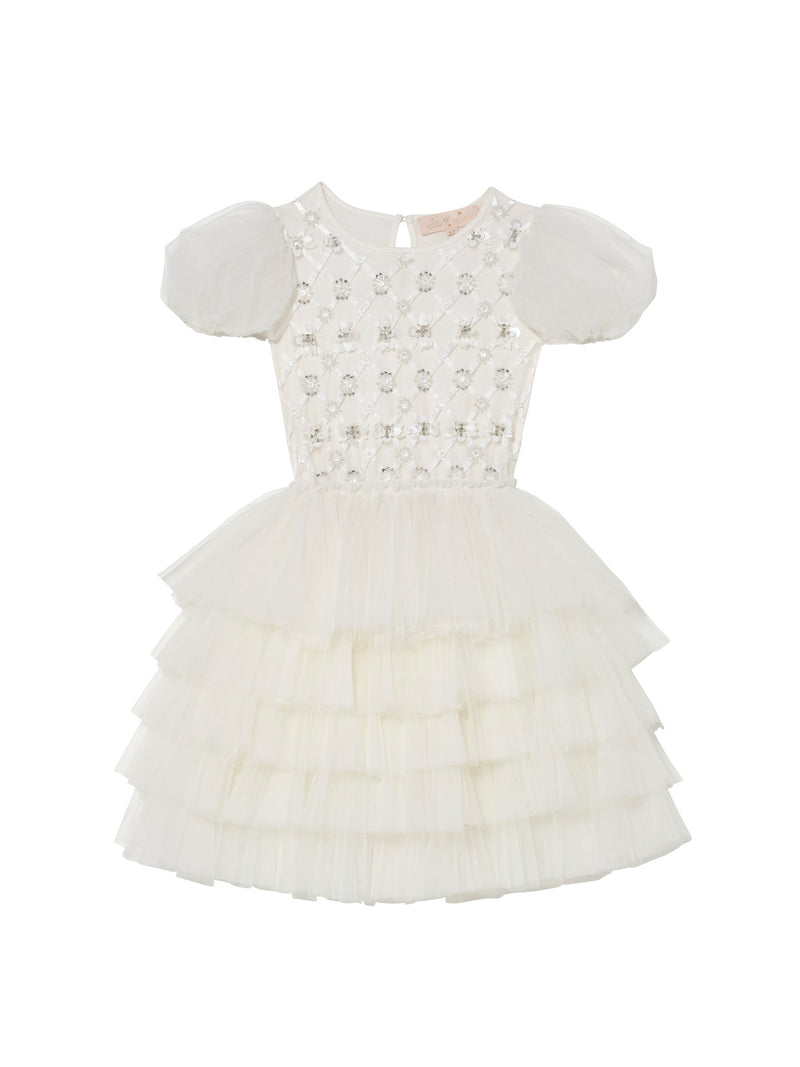 Floral Lattice Tutu Dress