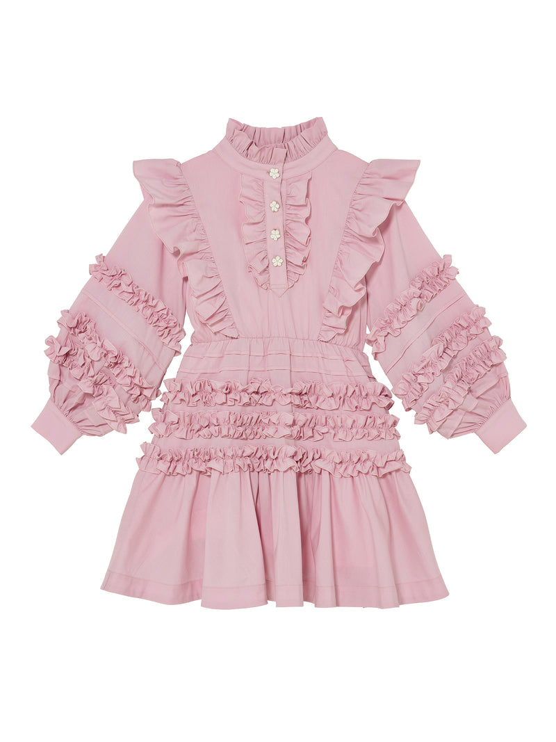 pink prairie dress Baby Pink Linen Prairie Dress allthebeautifullinen