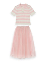 Pink Classic Skirt & Strawberry Sorbet Top Two Piece Set | Value $215