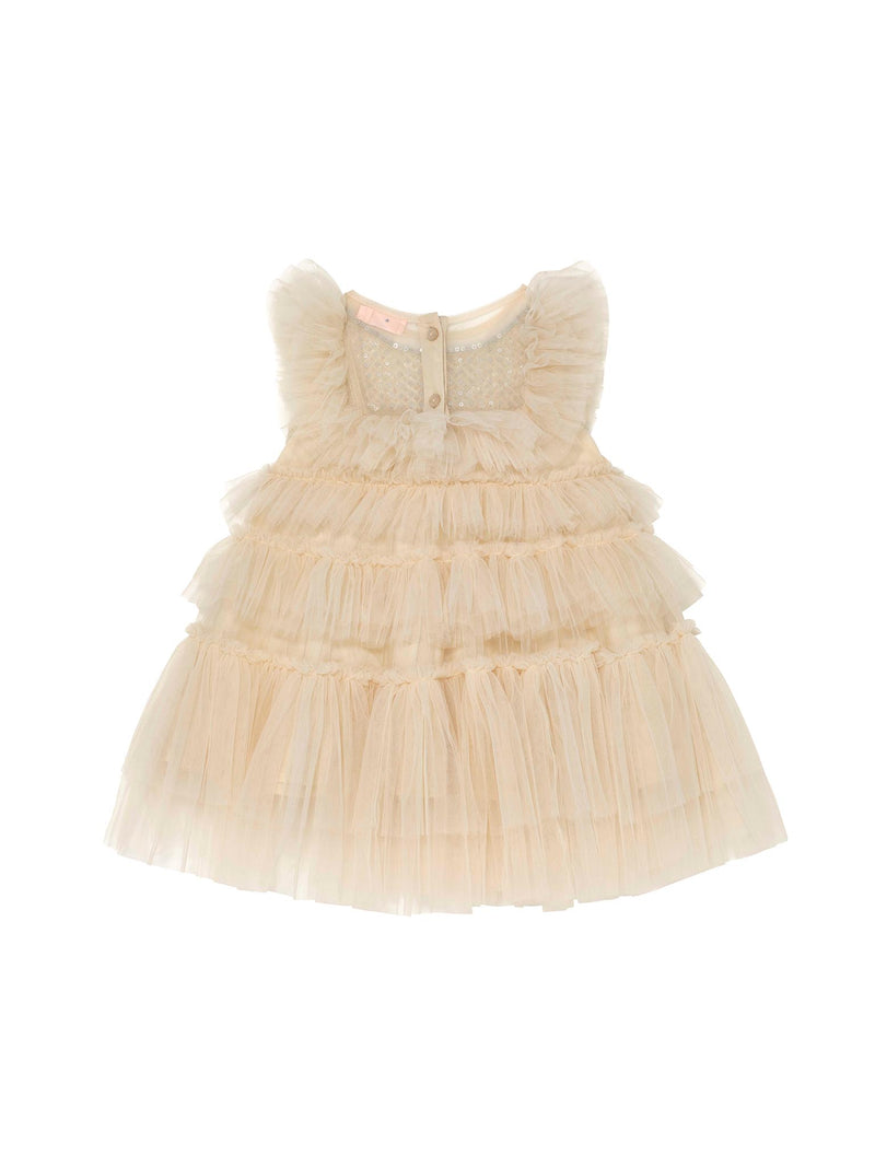 Tutu Du Monde-Baby Girls Ivory Tiered Tulle Dress Set