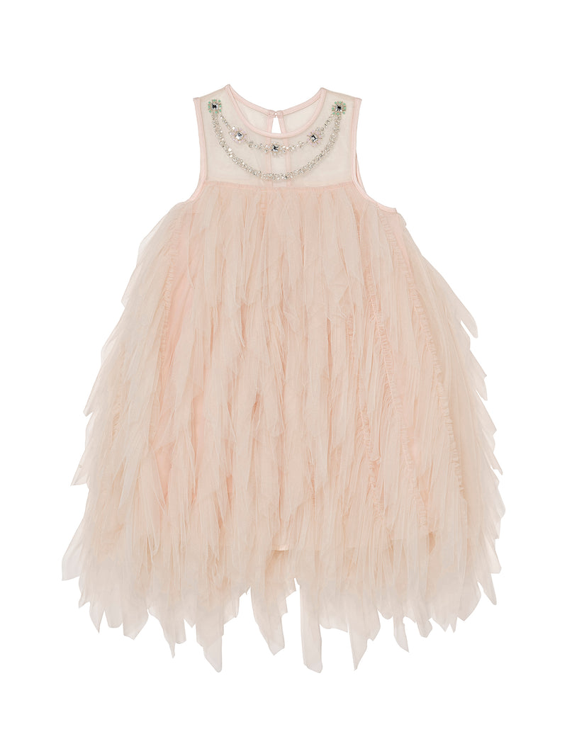 pink gold tutu dress Sunset Boulevard Long Pink Tutu Dress