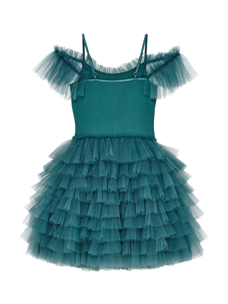Emerald Reverie Tutu Dress Evergreen / 8-9 Years / Shell: (Knitted Fabric 100% Cotton, Net Fabric 100% Nylon) Lining: (Woven Fabric 100% cotton) Emerald Reverie Tutu Dress Evergreen / 8-9 Years / Shell: (Knitted Fabric 100% Cotton, Net Fabric 100% Nylon) Lining: (Woven Fabric 100% cotton)
