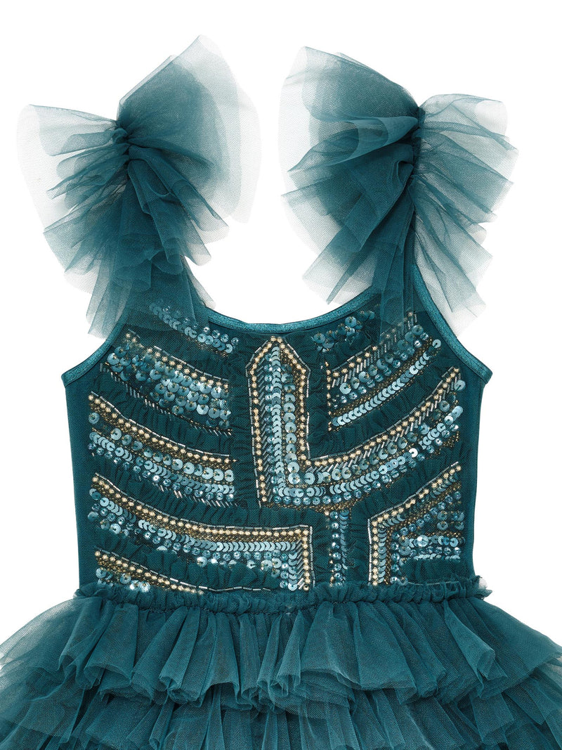 Bb Emerald Reverie Tutu Dress Evergreen / 12-18 Months / Shell: (Knitted Fabric 100% Cotton, Net Fabric 100% Nylon) Lining: (Woven Fabric 100% Bb Emerald Reverie Tutu Dress Evergreen / 12-18 Months / Shell: (Knitted Fabric 100% Cotton, Net Fabric 100% Nylon) Lining: (Woven Fabric 100%
