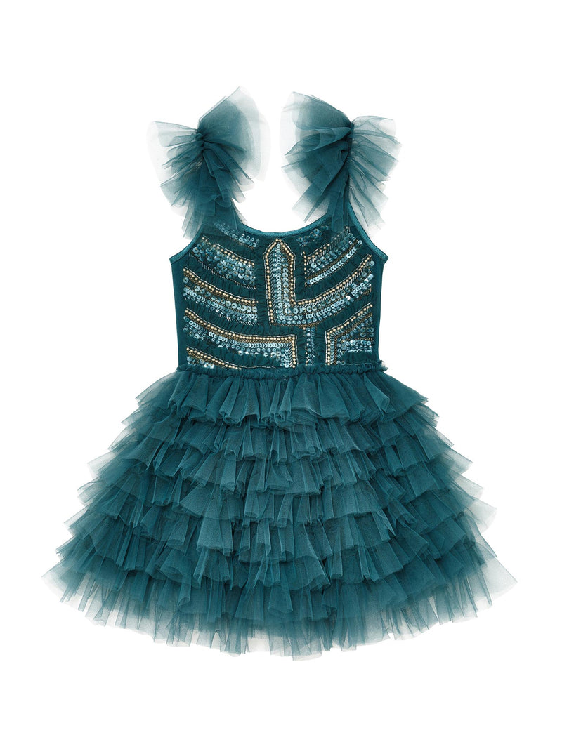 Bb Emerald Reverie Tutu Dress Evergreen / 3-6 Months / Shell: (Knitted Fabric 100% Cotton, Net Fabric 100% Nylon) Lining: (Woven Fabric 100% cotton) Bb Emerald Reverie Tutu Dress Evergreen / 3-6 Months / Shell: (Knitted Fabric 100% Cotton, Net Fabric 100% Nylon) Lining: (Woven Fabric 100% cotton)