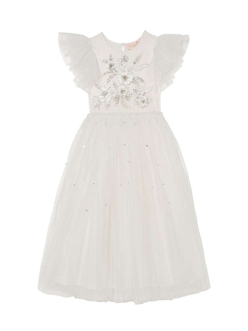 Girls White Garden Soiree Tutu Dress 6/7Y