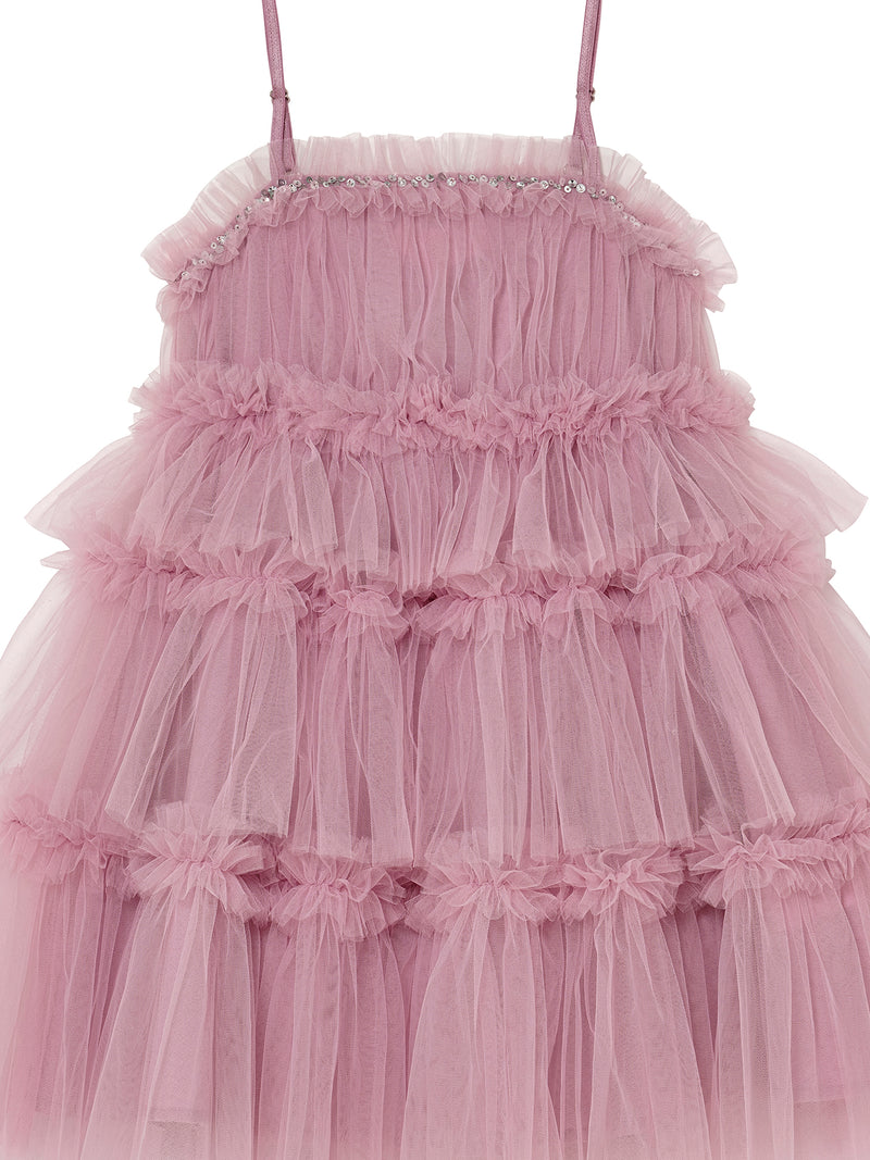 ladies tulle dress A-Line Daffodil Formal Dresses 2Material Custom-made Little Black Tulle Black