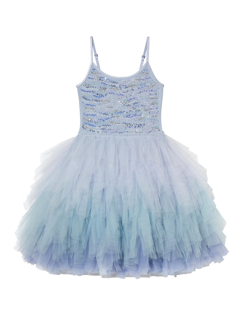 Girls Blue Gradient Sequins Tutu Dress 4/5Y