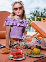 Floriane Pants Purple Two Piece Set | Value $200