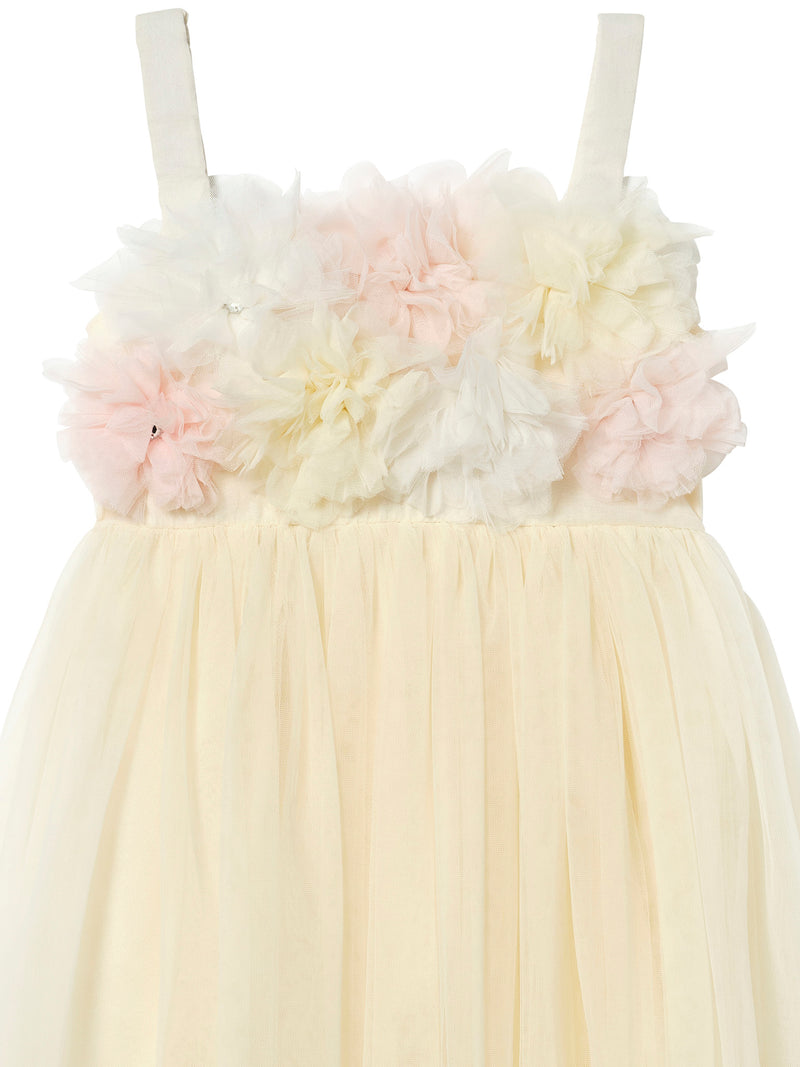 Tutu du Monde Girl's Tide Blossom Tulle Dress, Size 2-11, Daffodil, 2-3Y, Toddler Girls Apparel Dresses