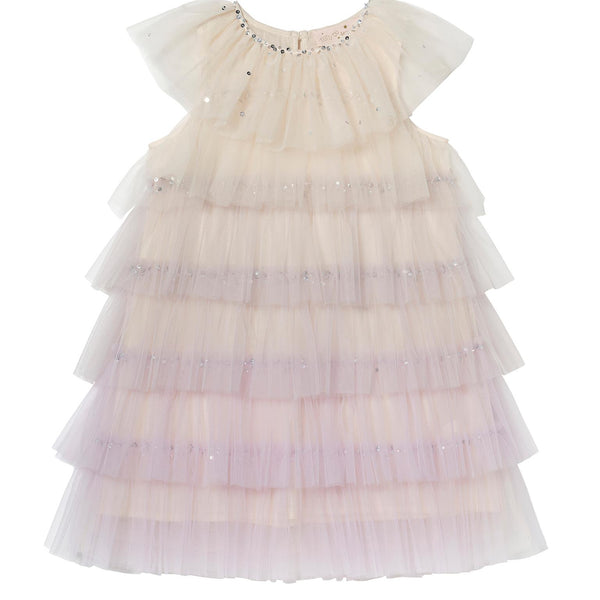 トップス Treat Girl's tulle frill jersey TDM10422_JossetteTulleDressF_S