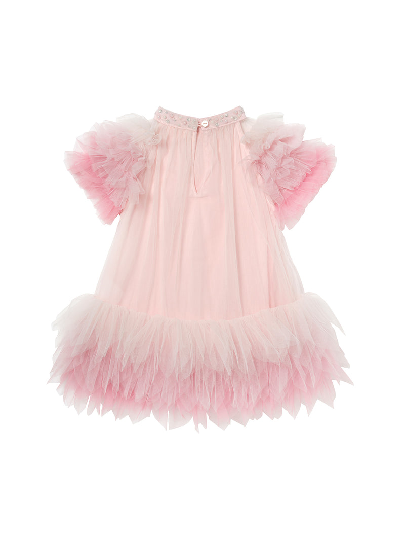 organza tutu dress Mock Turtleneck Sleeveless Red Sequin Dress With Organza Tutu Skirt