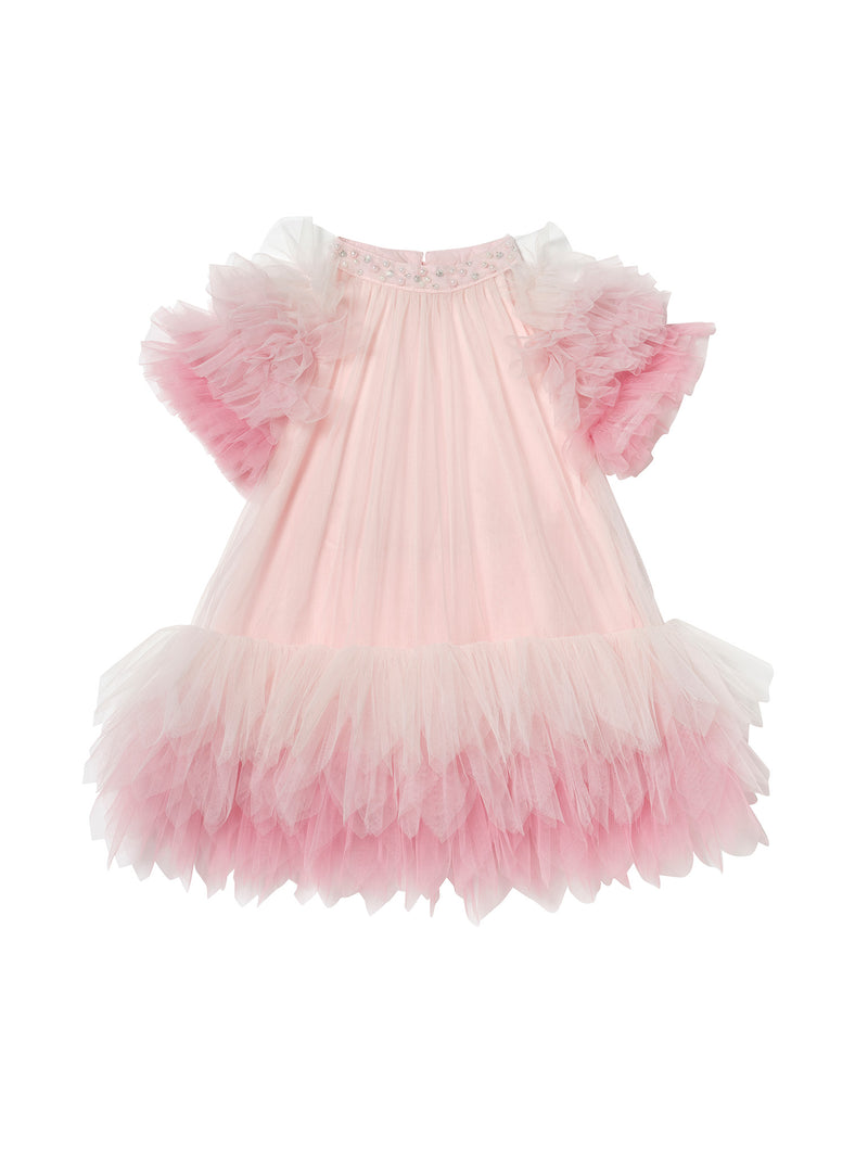 Bébé Ocean Ember Tulle Dress Satin Bow Mix / 0-3 Months / Shell: (Net Fabric 100% Nylon) Lining: (Woven Fabric 100% Cotton) exclusive of Decoration