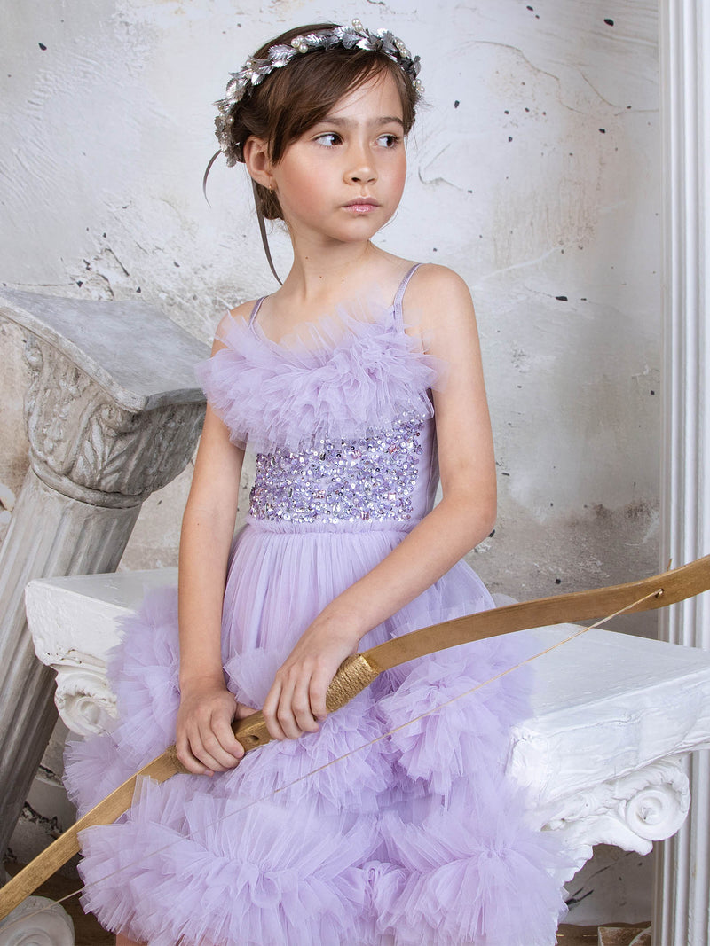 Tutu Du Monde Girl's Celestial Shine Tutu Dress, Size 2-11, Pastel Lilac, 3-4Y, Toddler Girls Apparel Dresses