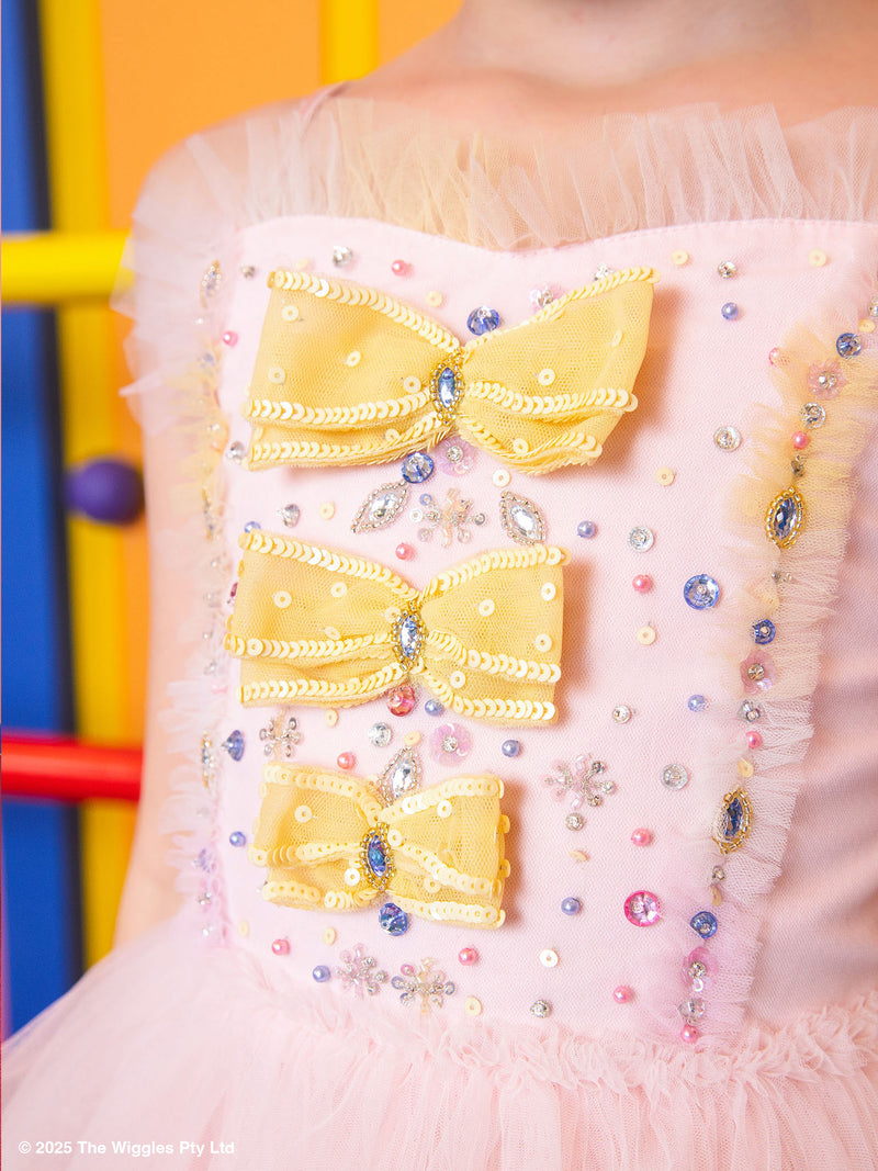 pink and yellow tutu dress Pink & Yellow Flower Tutu Dress