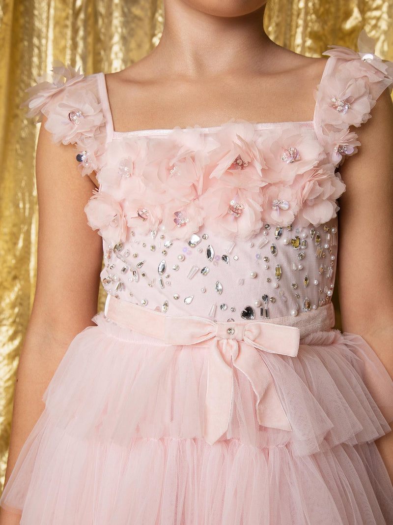 Tutu Du Monde-Girls Pink Tiered Tulle Dress Tutu Du Monde-Girls Pink Tiered Tulle Dress