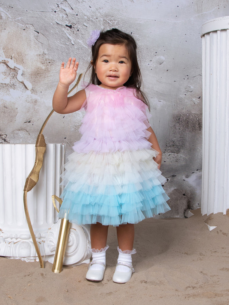 Bébé Rainbow Reverie Tulle Dress Rainbow Mix / 6-12 Months / Shell: (Net Fabric 100% Nylon) Lining: (Woven Fabric 100% cotton) Exclusive of decoration Bébé Rainbow Reverie Tulle Dress Rainbow Mix / 6-12 Months / Shell: (Net Fabric 100% Nylon) Lining: (Woven Fabric 100% cotton) Exclusive of decoration