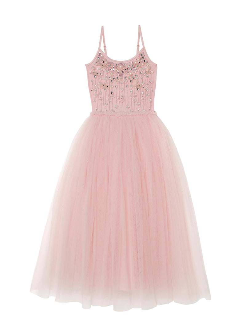 Shimmering Shore Tutu Dress Satin Bow / 6-7 Years / Shell: (Knitted Fabric 100% Cotton, Net Fabric 100% Nylon) Lining: (Woven Fabric 100% cotton)