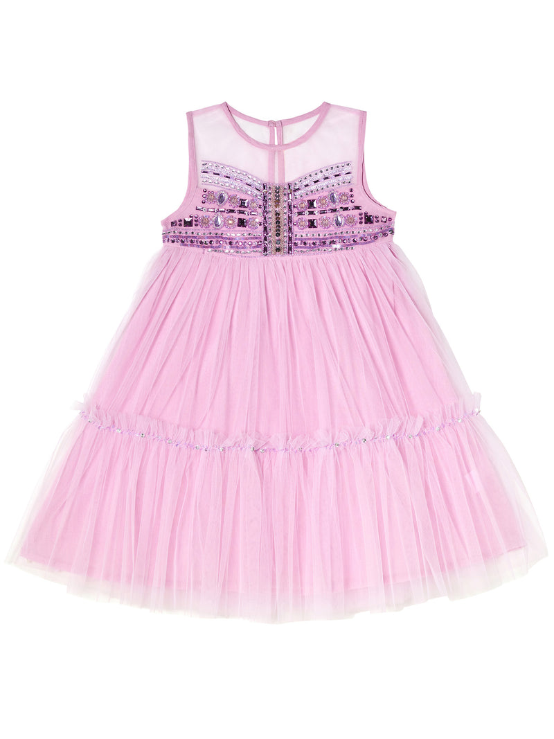 Dream Girl Pink Glitter Tulle Dress