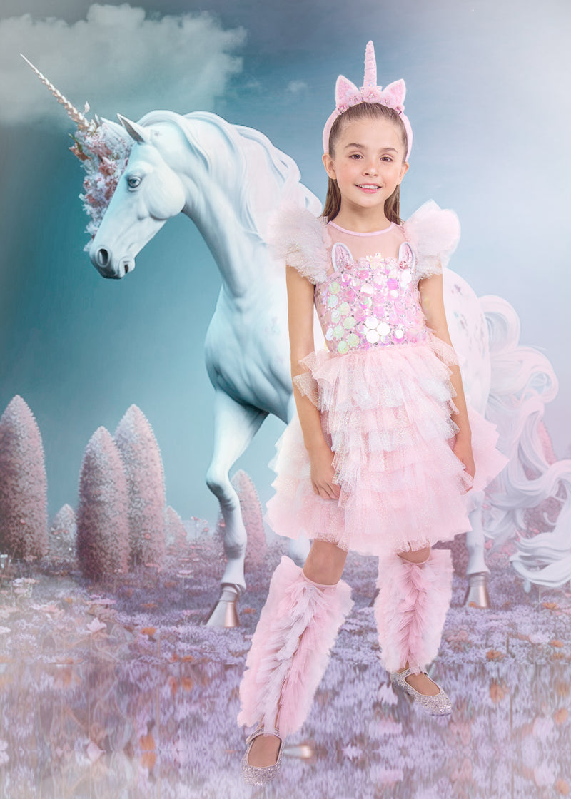 Mythical Unicorn Pink Tutu Dress | Tutu Du Monde Violite Mix / 6-7 Years / 60% Nylon Knit 40% Cotton Knit Mythical Unicorn Pink Tutu Dress | Tutu Du Monde Violite Mix / 6-7 Years / 60% Nylon Knit 40% Cotton Knit