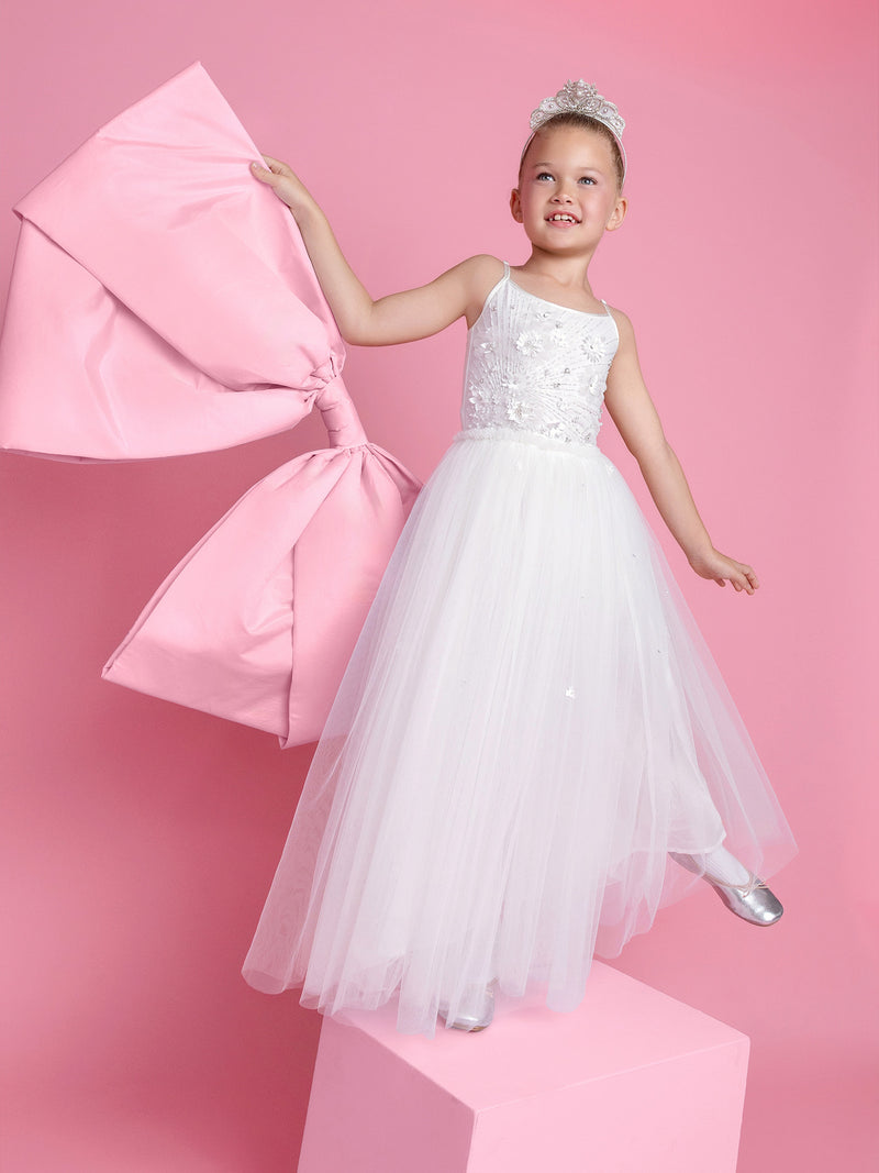 Ceramic Tutu Dress Milk / 12 Years / Shell: (Knitted Fabric 100% Cotton, Net Fabric 100% Nylon) Lining: (Woven Fabric 100% cotton) Exclusive of