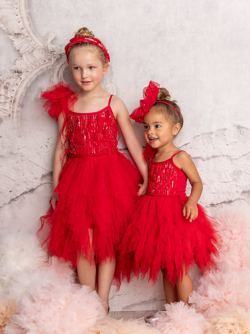 tutu du monde red dress Bb Luminous Tulle Dress