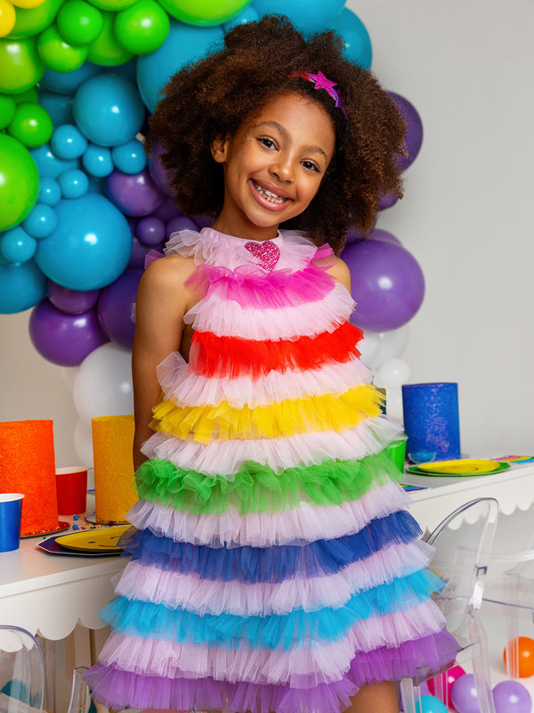 Rainbow Glow Tulle Dress