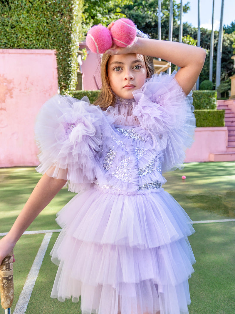 tutu du monde purple dress Halcyon sequined tulle dress in purple - Tutu Du Monde