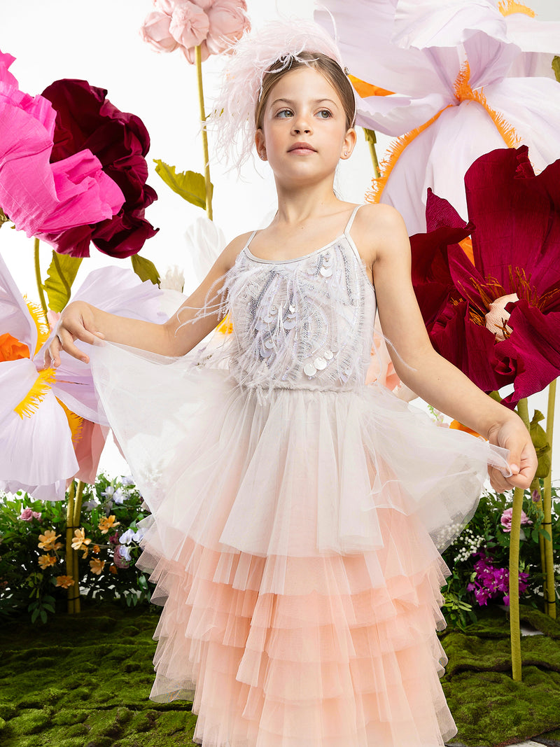 Tutu du Monde Girls Grey & Ombr Tulle Dress with Feathers & Sequins Girls Kids 8-9 Year Pink Cotton by Childrensalon Tutu du Monde Girls Grey & Ombr Tulle Dress with Feathers & Sequins Girls Kids 8-9 Year Pink Cotton by Childrensalon