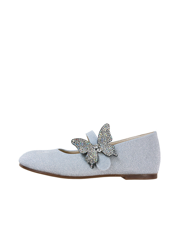 BabyWalker butterfly-motif ballerina shoes - Neutrals