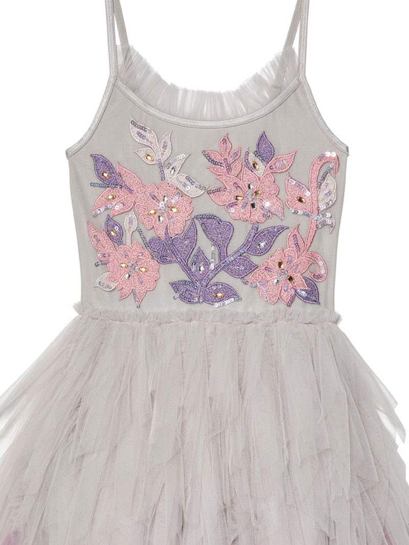 grey tutu dress long Grey Tulle Appliques Long Prom Dress Formal Dress With Lace Up PSK301 US12 / As Picture