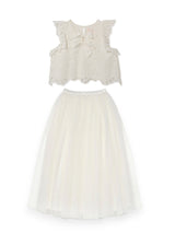 White Classic Skirt & La Croisette Top Two Piece Set | Value $225
