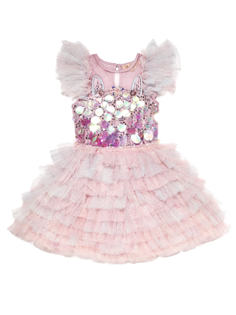 unicorn tutu birthday dress Pastel Rainbow Unicorn Tutu Dress With Floral Headband