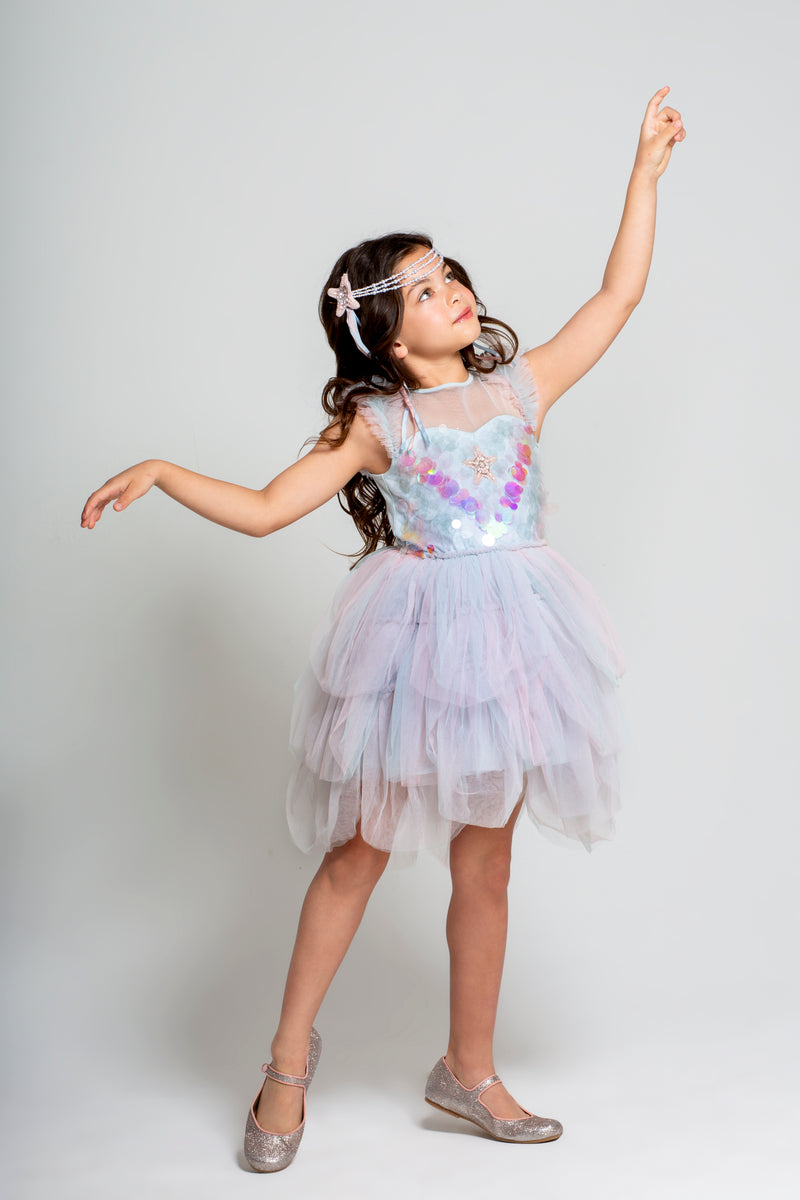 Mermaid Magic Blue Tutu Dress | Tutu du Monde Shine Blue Mix / 4-5 Years / 60% Nylon Knit 40% Cotton Knit Mermaid Magic Blue Tutu Dress | Tutu du Monde Shine Blue Mix / 4-5 Years / 60% Nylon Knit 40% Cotton Knit