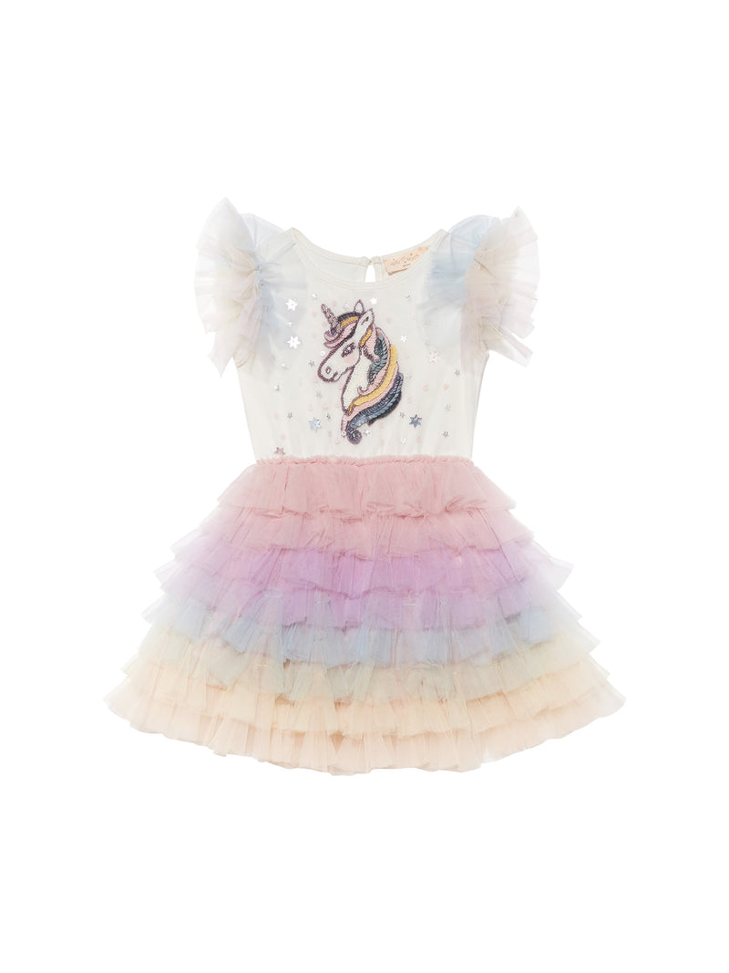 Baby Unicorn Twinkle Blue Tutu Dress | Tutu du Monde Milk / 18-24 Months / 60% Nylon Knit 40% Cotton Knit Baby Unicorn Twinkle Blue Tutu Dress | Tutu du Monde Milk / 18-24 Months / 60% Nylon Knit 40% Cotton Knit